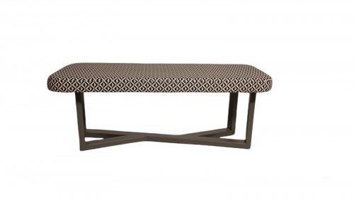 Bench "Polar" 120x48x46 cm from fabric and metal frame