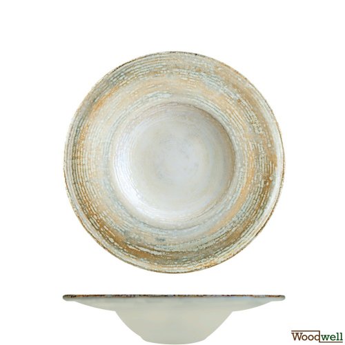 Set of 6 Premium Porzellan Bonna Patera Pastateller 6 Set 28 cm- 400 cc beige