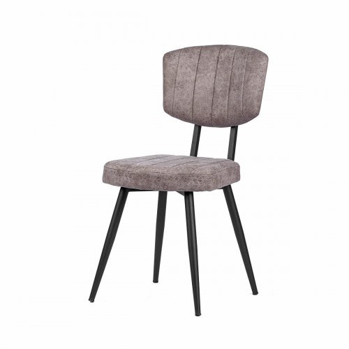 Stuhl "Rimit" in grau mit Metallbeinen