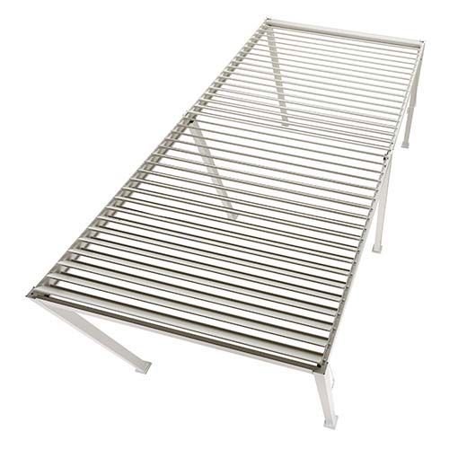 Terrace covering "Reflect" 3m x 3m in white made of aluminum