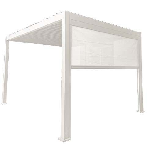 Terrace covering "Reflect Wall Pull Down" 3,60m in white made of aluminum