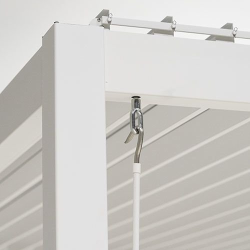 Terrace covering "Reflect" 3m x 3m in white made of aluminum