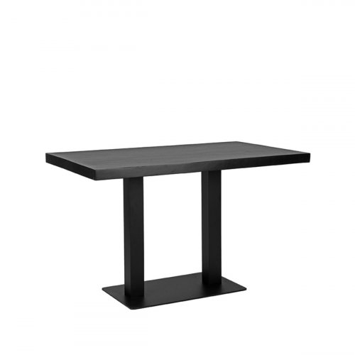 Restauranttisch 120x70x78 cm aus schwarzem Mangoholz