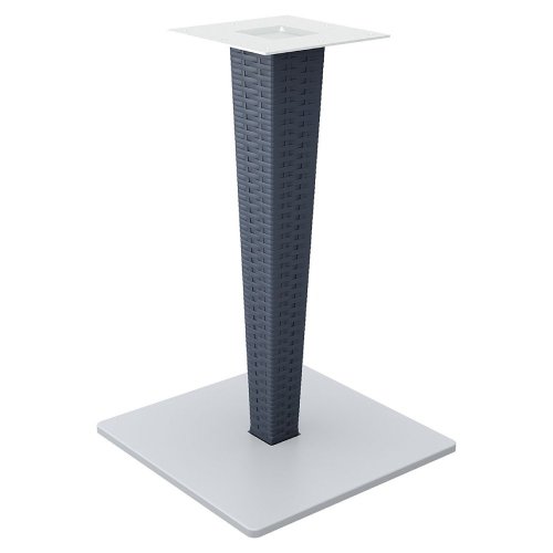 Riva table leg rattan in gray 45x45x71 cm