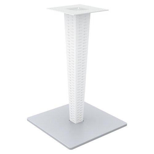 Riva table leg rattan in white 45x45x71 cm