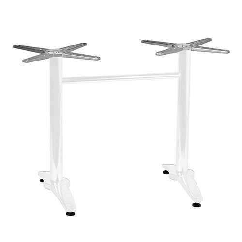 Outdoor Tischuntergestell "Roma 2" aus Aluminium 72cm Höhe in weiß