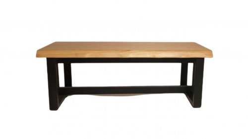Bank "Rustic" 120x48x46 cm aus Holz und Metallgestell