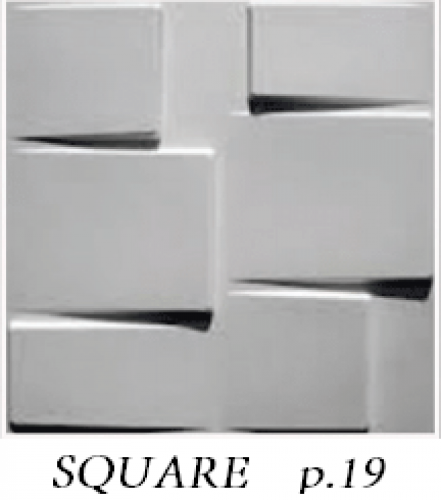 "Square" wall panels in white - 1 square meter