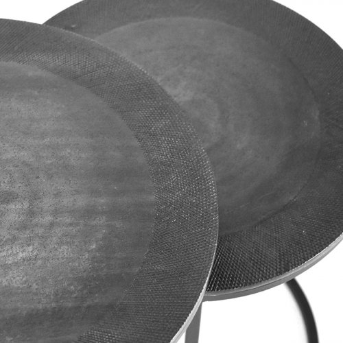 Couchtisch Set Paar 40x40x45 cm Antikes Eschenmetall