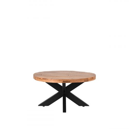 Solid mango dinning wood table ZIGGY 80x80x43 cm | Tree trunk furniture