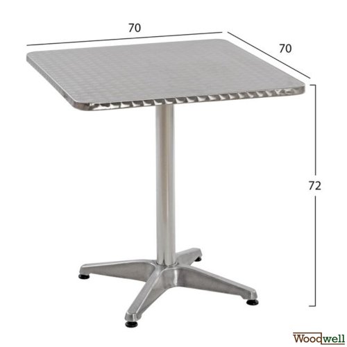 Set Esszimmer 3 Stück - Tisch Frodo & Sessel Noel aus Aluminium