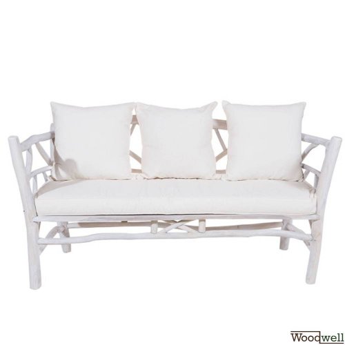 Exotic teak sofa with a special twig design