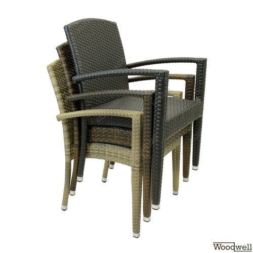 Maui stacking armchair in black