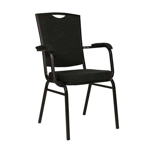 Bankett Stapelsessel "Selectstack 320" aus Metall in schwarz