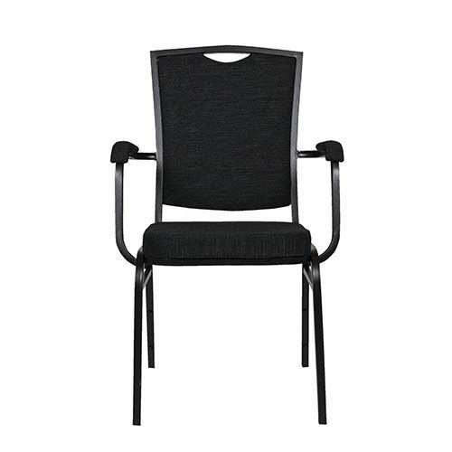 Bankett Stapelsessel "Selectstack 320" aus Metall in schwarz