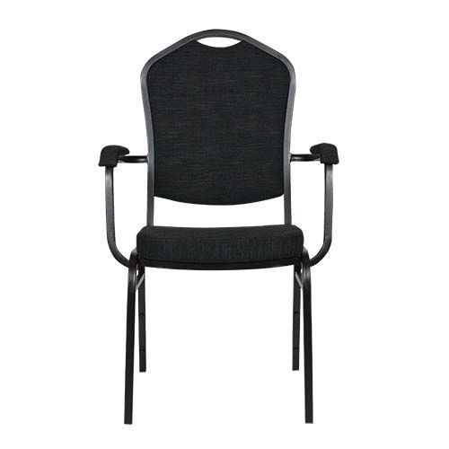 Bankett Stapelsessel "Selectstack de Luxe" aus Metall in schwarz