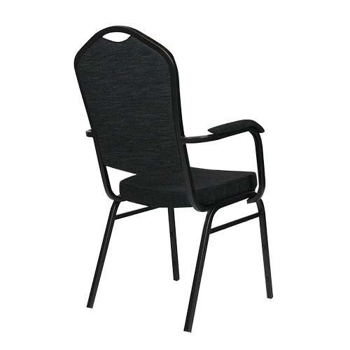 Bankett Stapelsessel "Selectstack de Luxe" aus Metall in schwarz