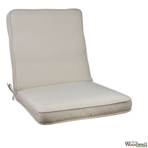 Stuhlkissen Chios mit Rückenlehne aus Polyester im Beigeton.