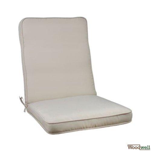 Chios chair cushion with beige polyester backrest.