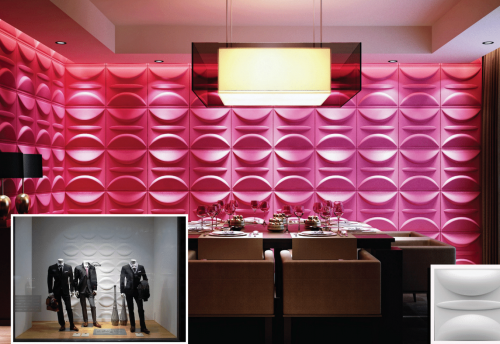"Time" wall panels in white - 1 square meter