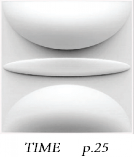 "Time" wall panels in white - 1 square meter