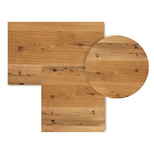 Tischplatte "Massiv Eiche" 80x70cm 40mm Stärke