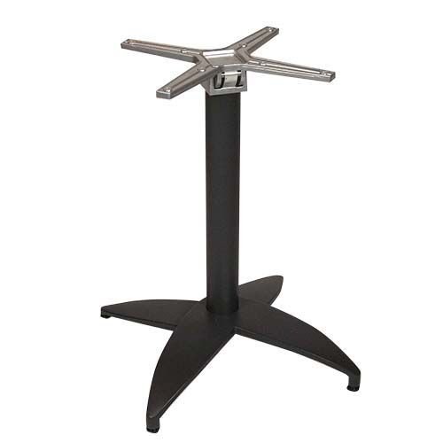 Outdoor Tischuntergestell "Napels 4" aus Aluminium 72cm Höhe in Dunkelgrau stapelbar
