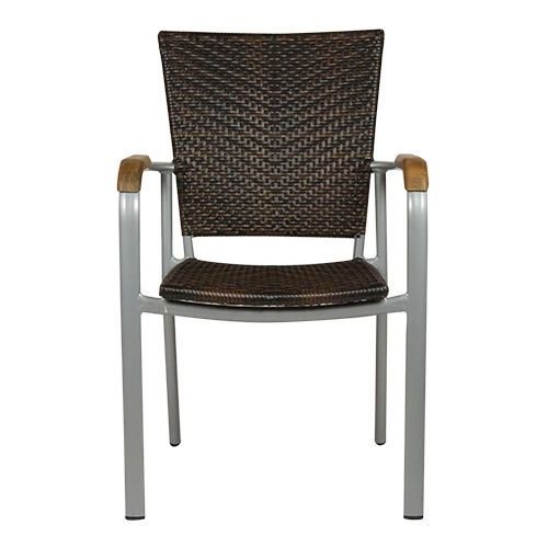 Aluminium Sessel "Baja" im Lederlook stapelbar