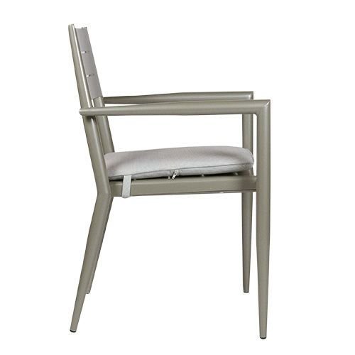 Outdoor Sessel "Next" aus Aluminium in taupe 53x83x44x57 cm