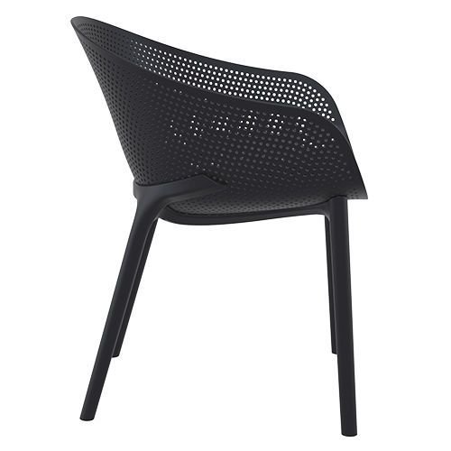 Outdoor armchair "Sky" made of polypropylene in black 61x81x45x55cm