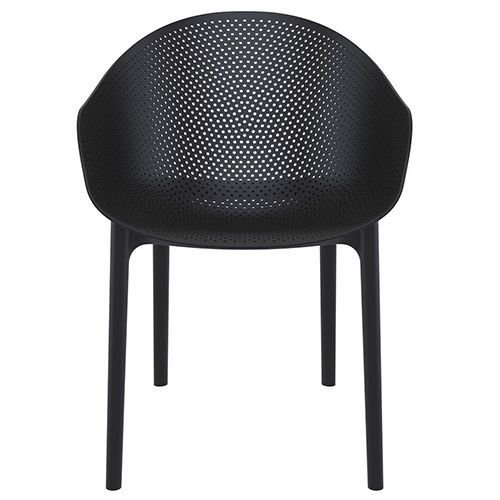 Outdoor armchair "Sky" made of polypropylene in black 61x81x45x55cm