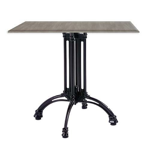 Outdoor Tischuntergestell "Tivoli 4" aus Aluminiumguss 72cm Höhe in Schwarz