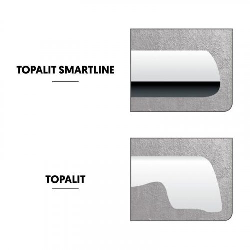 Tischplatte "Topalit Smartline Marble" Ø80cm 16mm Dicke - Hoch komprimiertes gepresstes Holz