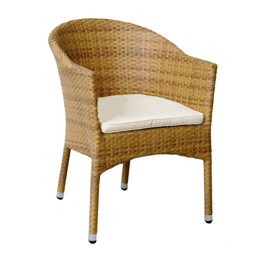 LUGANO stacking armchair in Tabaco