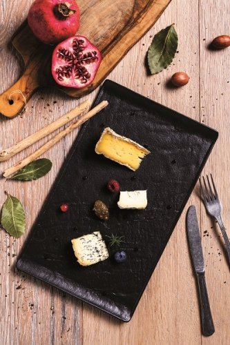 Flat plate Tognana Vulcania Black 33x24cm 6 set
