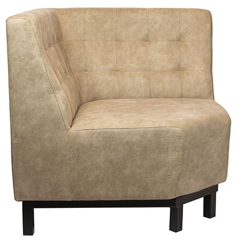 Viggo corner bench 85x85 cm in cream taupe colour