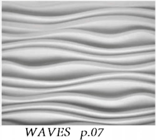 "Waves" Wandpaneele in Weiß - 1 Quadratmeter