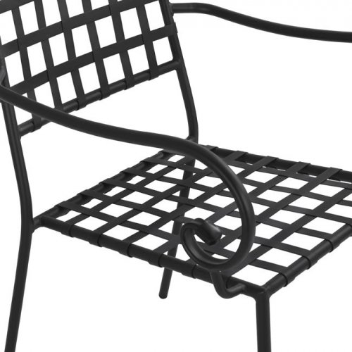 Metal armchair in black color 57x60x92 cm