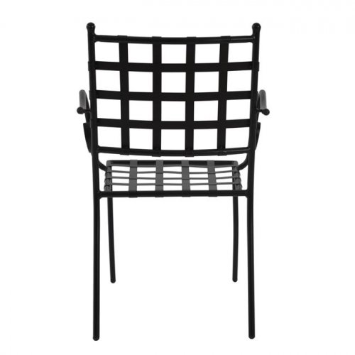 Metal armchair in black color 57x60x92 cm