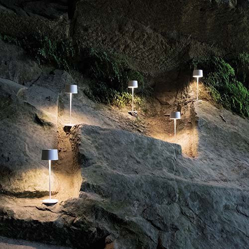 Tischlampe "Olivia" aus Aluminium aus gold 35 cm Höhe