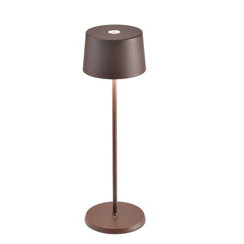 Tischlampe "Olivia" aus Aluminium in braun 35 cm Höhe