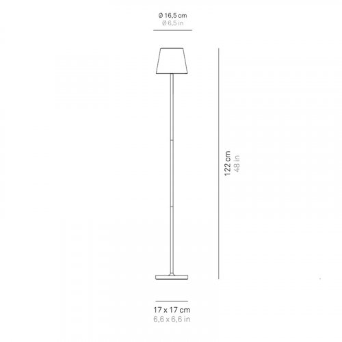 Tischlampe "Poldina XL" in weiß aus Aluminium