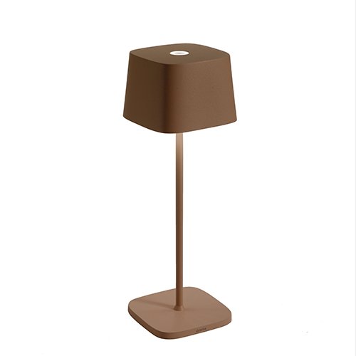 Tischlampe "Ofelia" aus Aluminium in braun 29cm Höhe