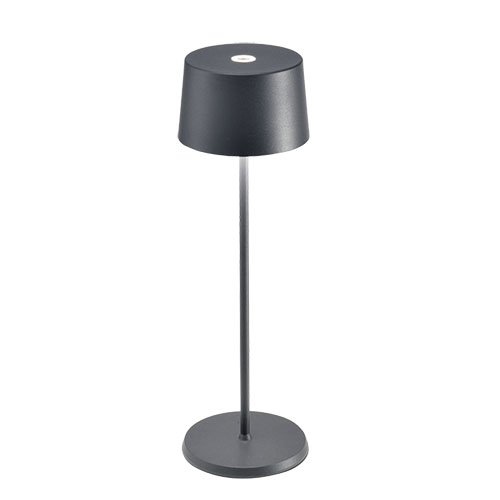 Tischlampe "Olivia" aus Aluminium in Anthrazit 35 cm Höhe