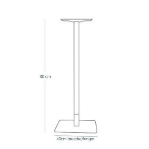 "Dados" table base made of steel, 72cm high, made of black and gold - Kopie