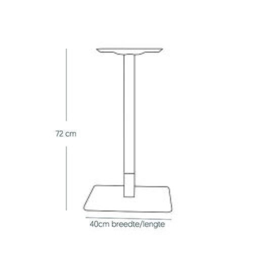 Επιτραπέζια βάση "Dados" από ατσάλι, ύψους 72cm, από μαύρο και χρυσό