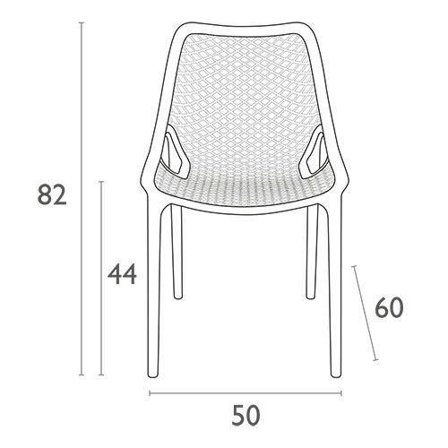 Stuhl "Air" aus Polypropylen in weiß