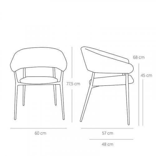 Outdoor Sessel "Jacco" aus Aluminium und Seilgeflecht in olivgrün 57x77,5x45x60 cm stapelbar