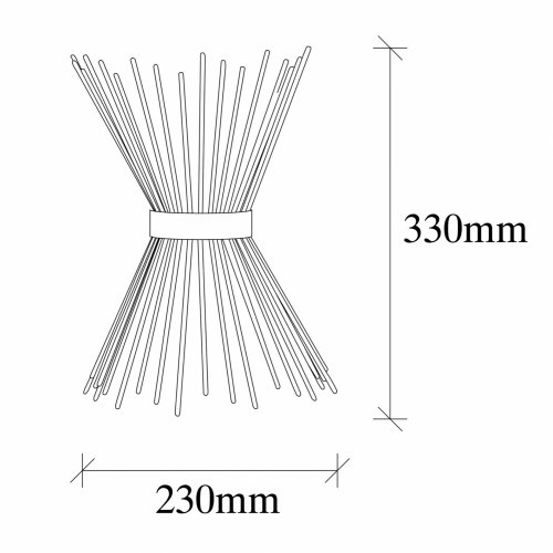 Wandlampe 2Lichter Metall Schwarz 23X16X33 cm