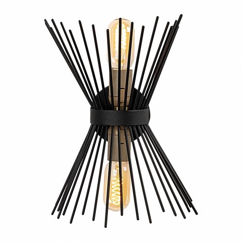 Wandlampe 2Lichter Metall Schwarz 23X16X33 cm